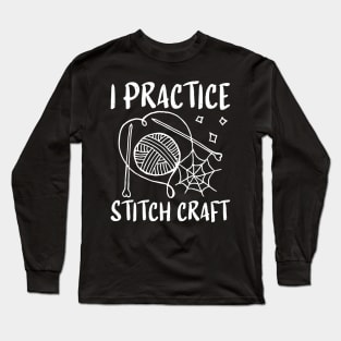 I Practice Stitch Craft Crochet Long Sleeve T-Shirt